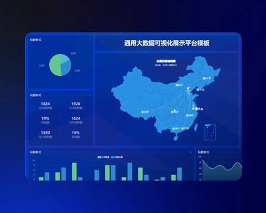 通用大数据可视化展示平台html模板