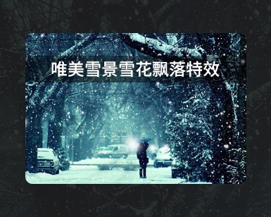 唯美雪景雪花飘落效果代码