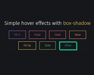 纯css简单的盒子阴影按钮悬停动画