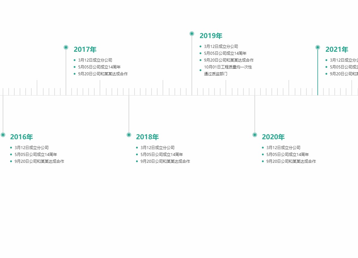 jQuery可拉动水平刻度时间轴特效