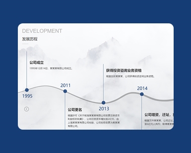 jQuery时间轴公司发展历程特效