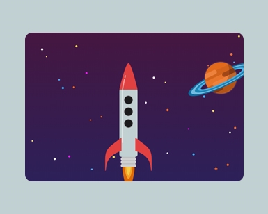 HTML5 SVG星空飞船火箭动画特效