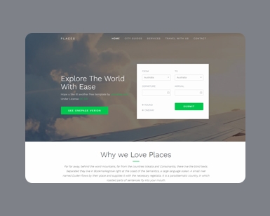 Places – Bootstrap 4 响应式网站模板