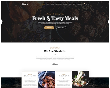 Steak In - 餐厅和咖啡厅 HTML5 模板