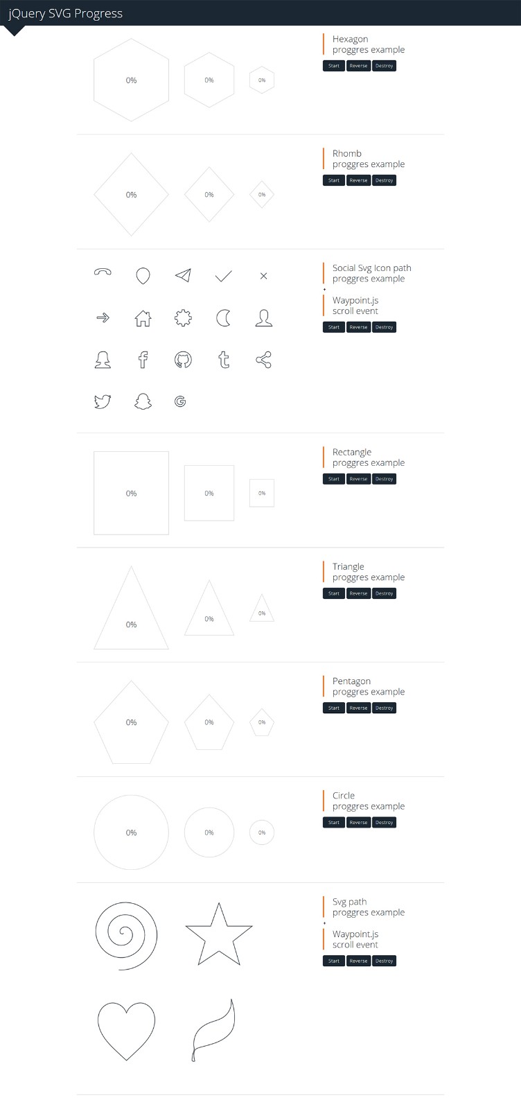 jQuery SVG Progress -  SVG 图标制作成动画