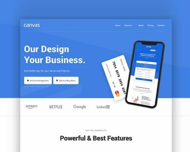 Canvas响应式HTML5 前端模板