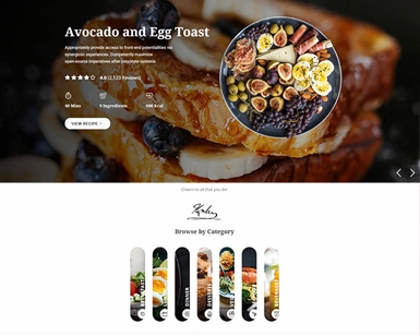 Canvas响应式HTML5食品汉堡模板