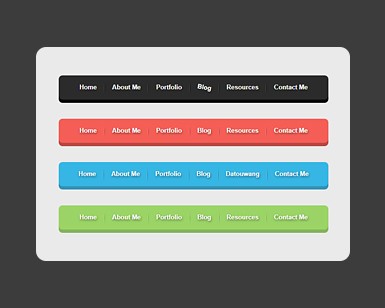 4种不同的纯css3网站导航特效演示