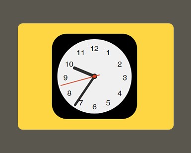 css3扁平化ios动态时钟特效代码