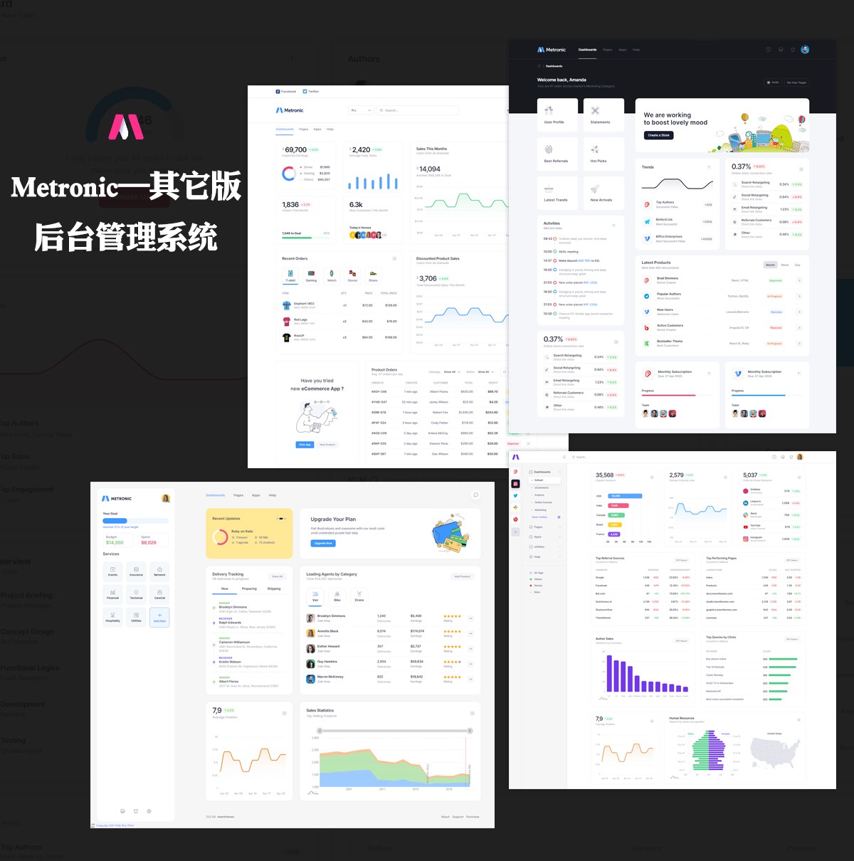 Metronic后台管理模板—其它版（案例1-案例9）