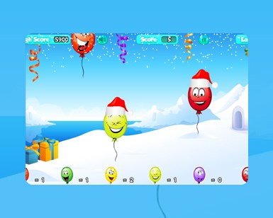 圣诞气球爆击网页html5游戏